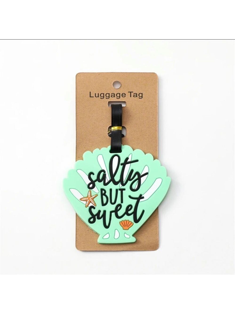 New Salty But Sweet Seashell Luggage Tag